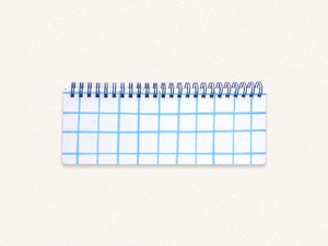 スリムノート／格子 BULE