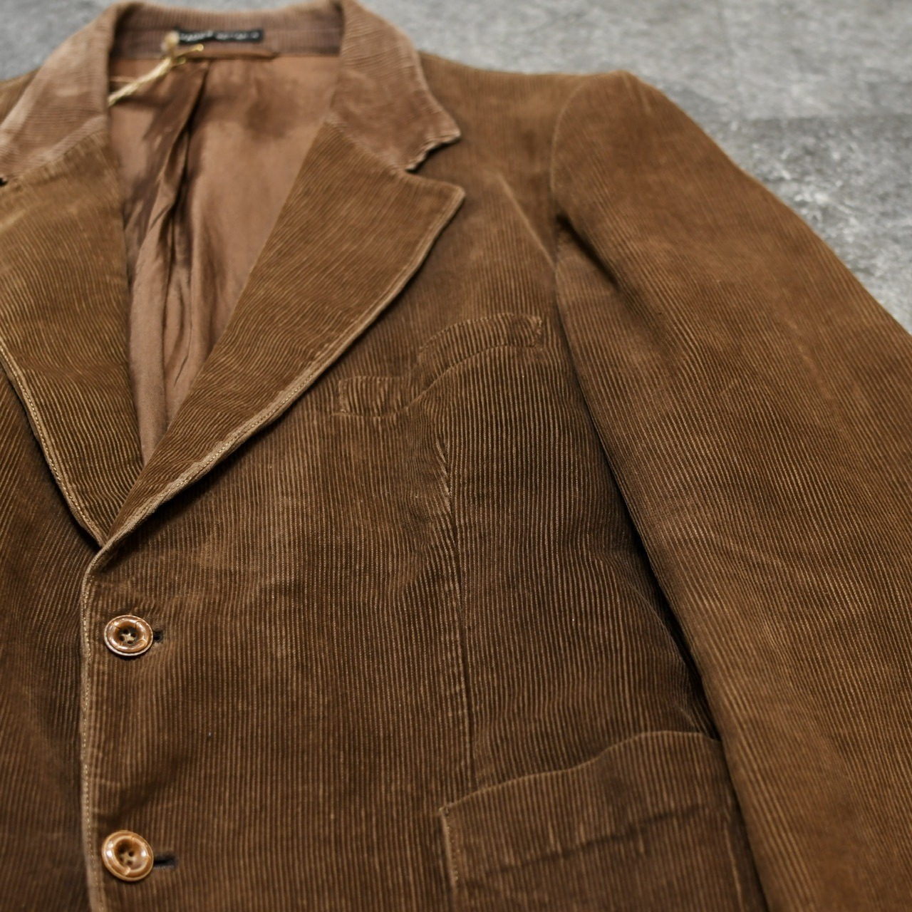fade brown corduroy tailored jacket
