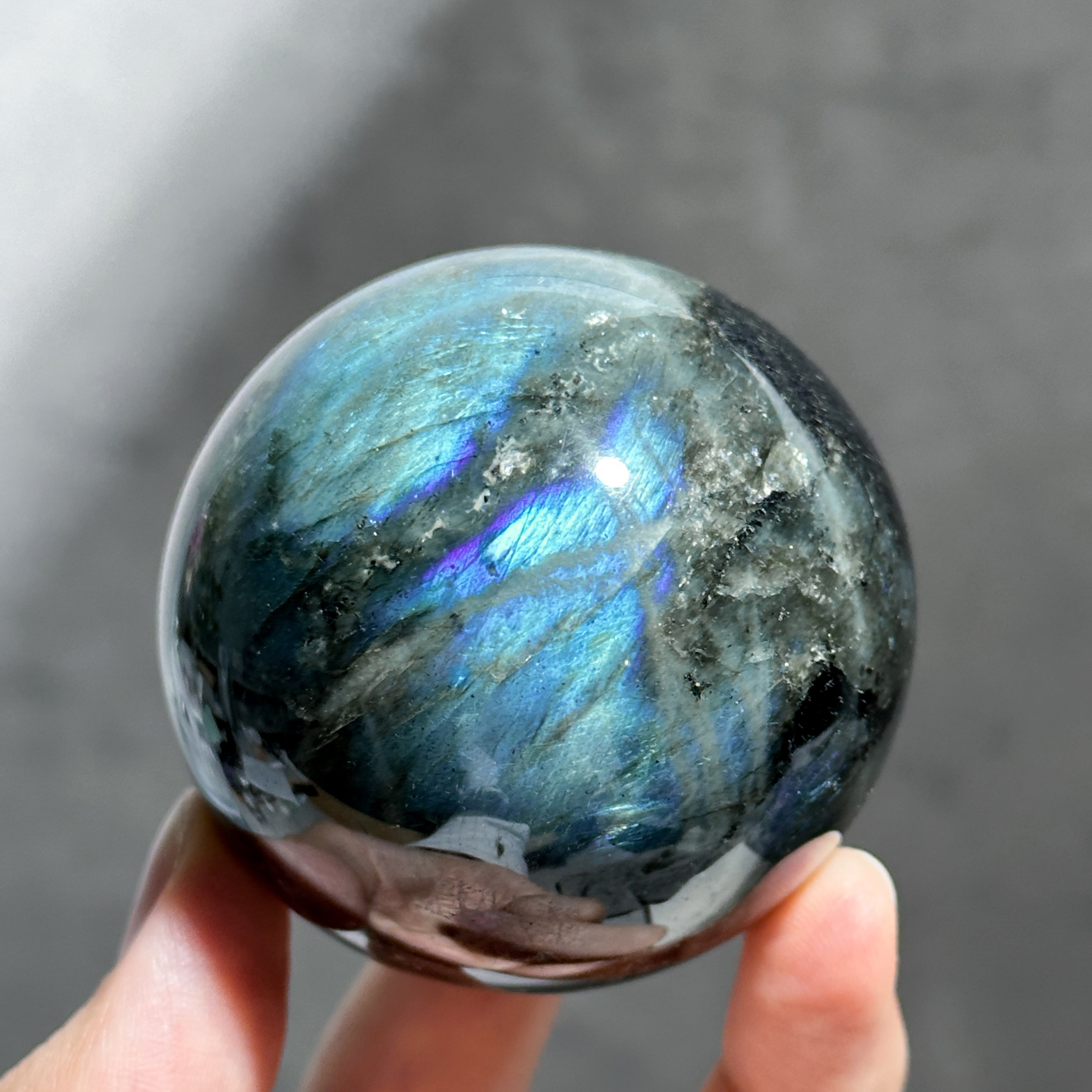 ラブラドライト スフィア 62◇ Labradorite ◇天然石・鉱物・パワーストーン