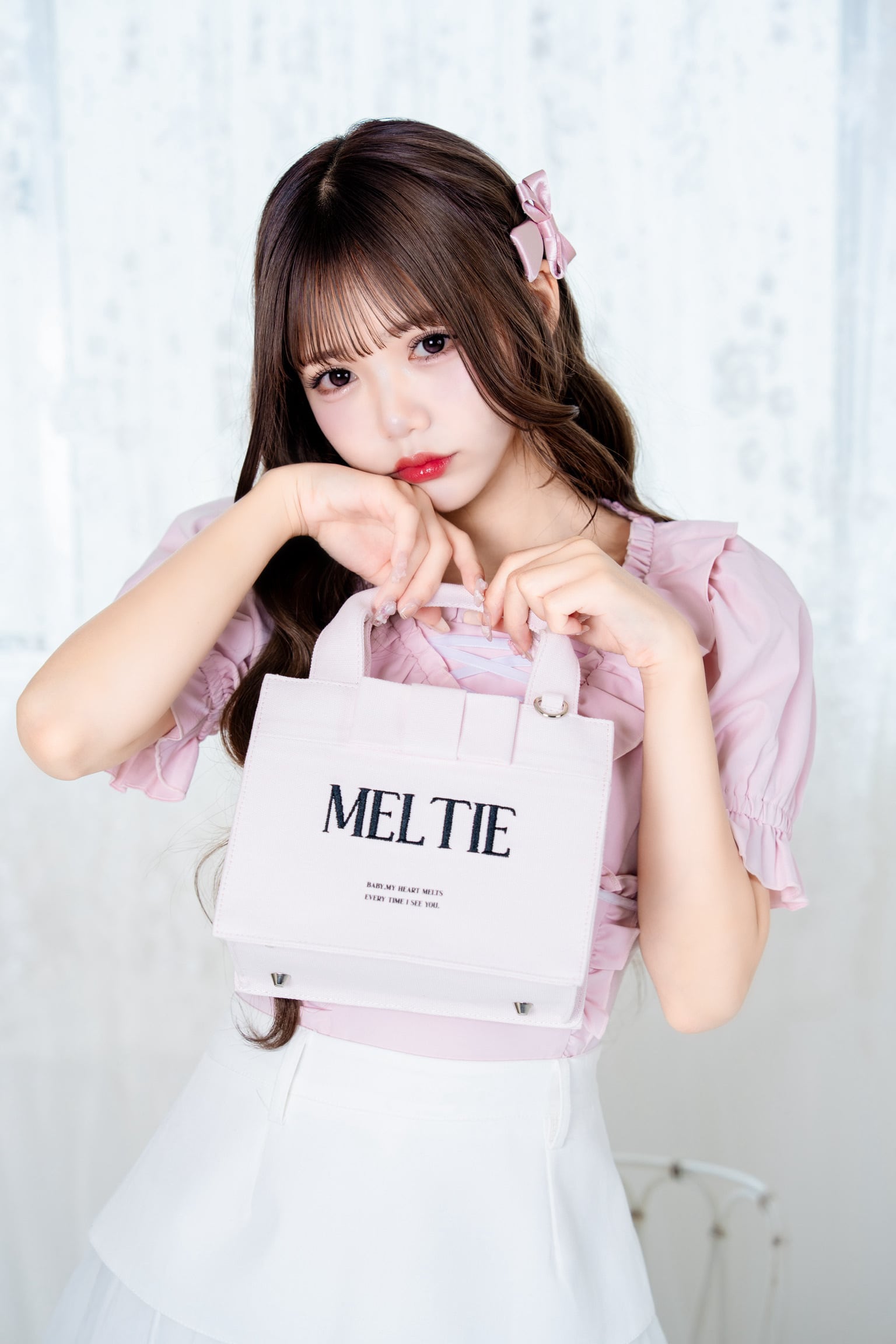 【New color】ribbon canvas tote bag〈SMALL〉