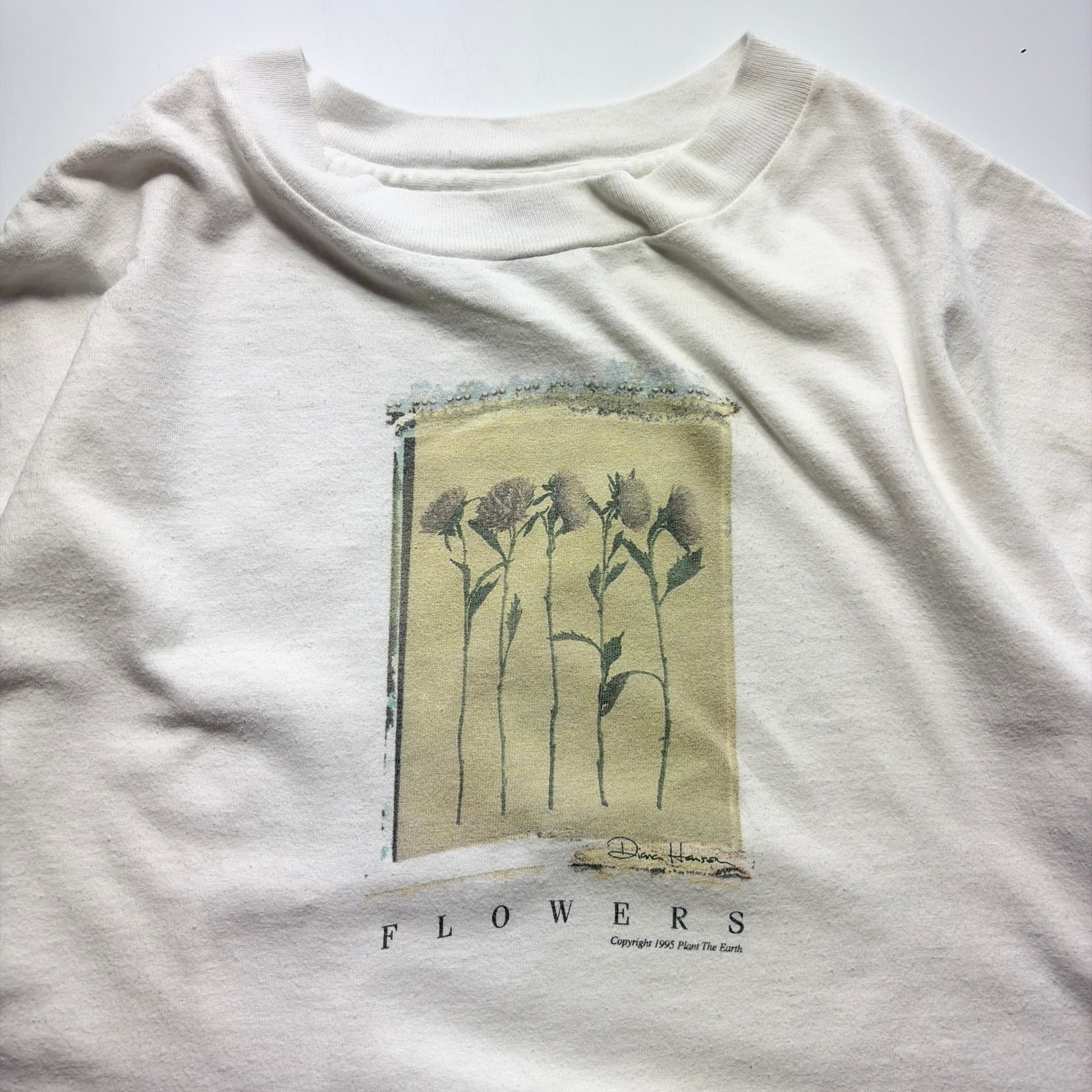 90s Flowers Botanical Art Tee