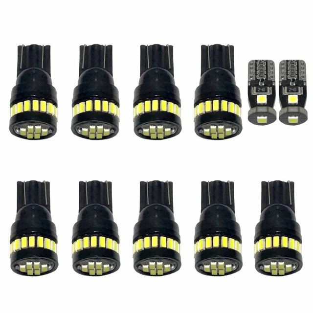 AVV50 カムリ 超豪華版 適合パーツ ルームランプ 車内灯セット 読書灯 T10 LED ウェッジ球 汎用バルブ 電球 ホワイト トヨタ