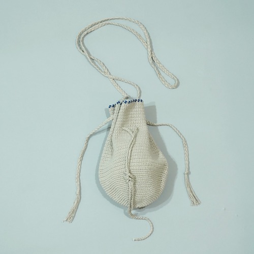 CC TRAVELERS HAND KNIT PURSE -IVORY-