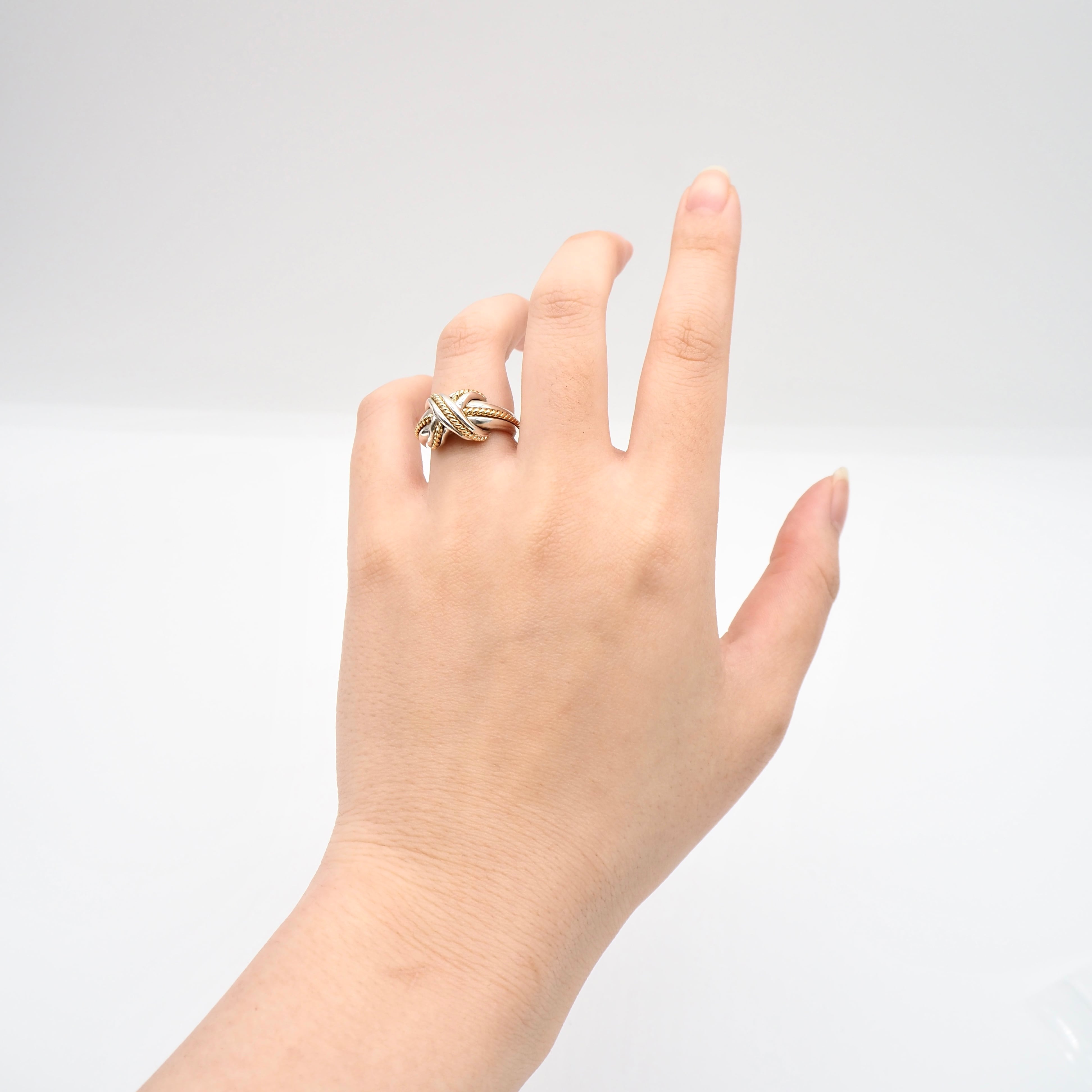 Tiffany&Co. 約10号 シグネチャーコンビ リング シルバー925 K18