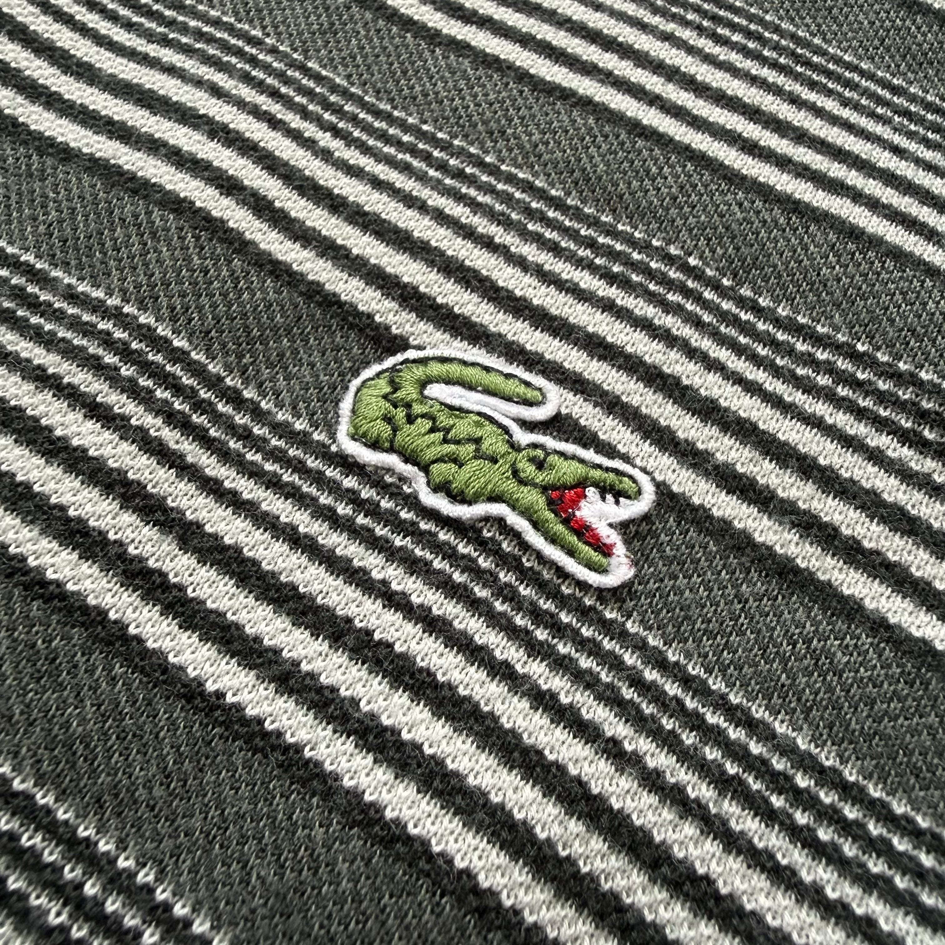 LACOSTE 90s フランス製 F5191 コットン 鹿子 半袖ポロシャツ モス