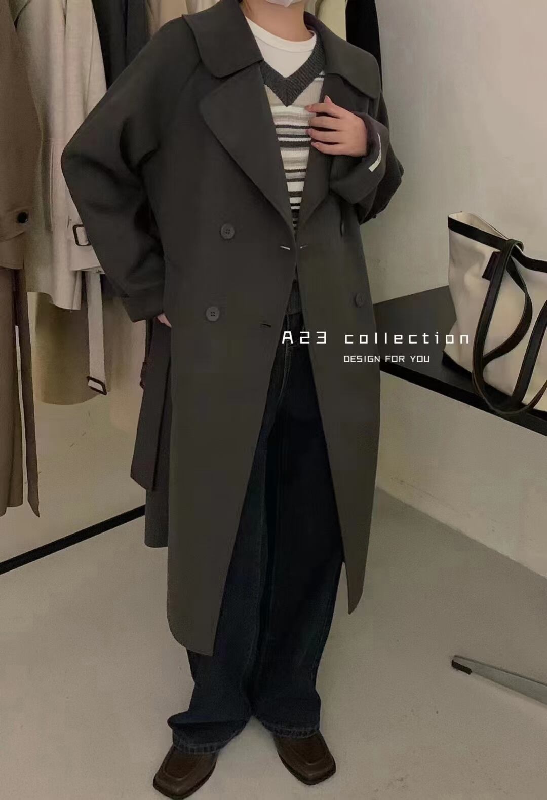 シンプルロングコート　AJ33172-J03