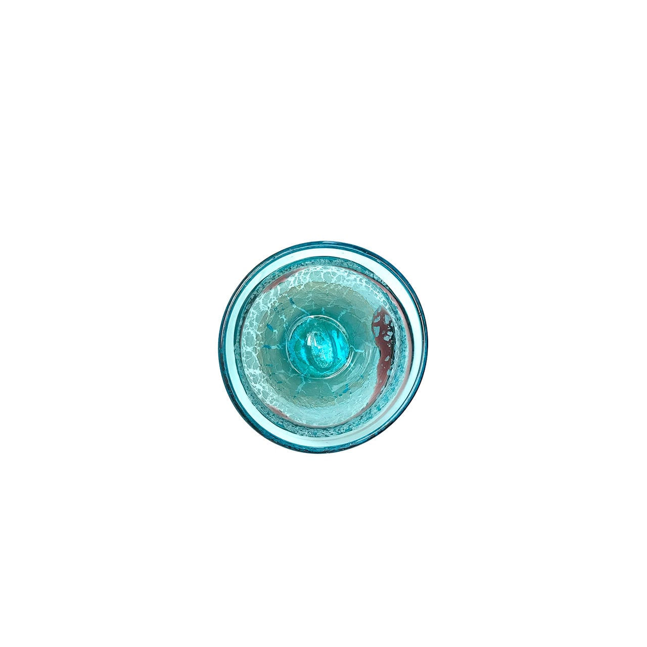 宙吹きガラス工房虹】土紋ぐいのみ 水色 [琉球ガラス] | 【琉球ガラス
