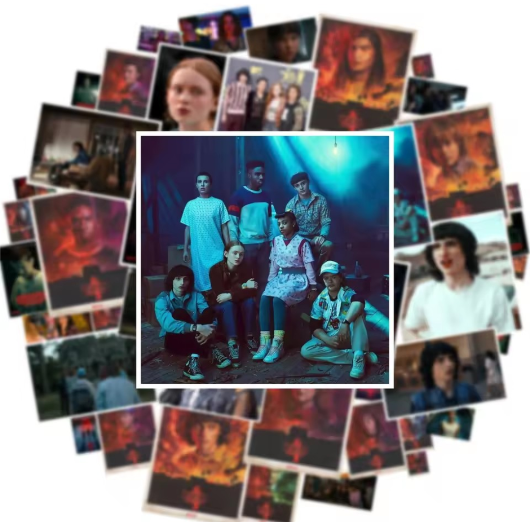 1月下旬少量再入荷予定！送料無料！【 Stranger Things ( ストレンジャー・シングス ) 】PHOTO STICKER（フォトステッカー）50枚SET　〚アメリカン雑貨 アメトイ〛