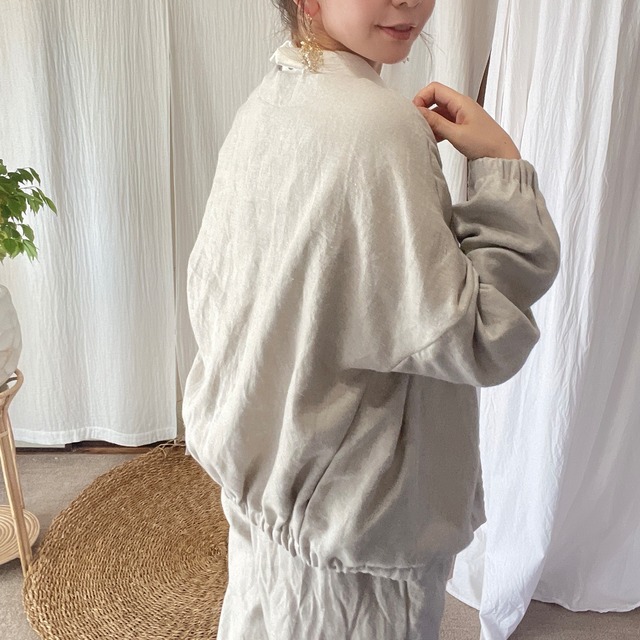 winter linen ↟ボタンレスブルゾン↟