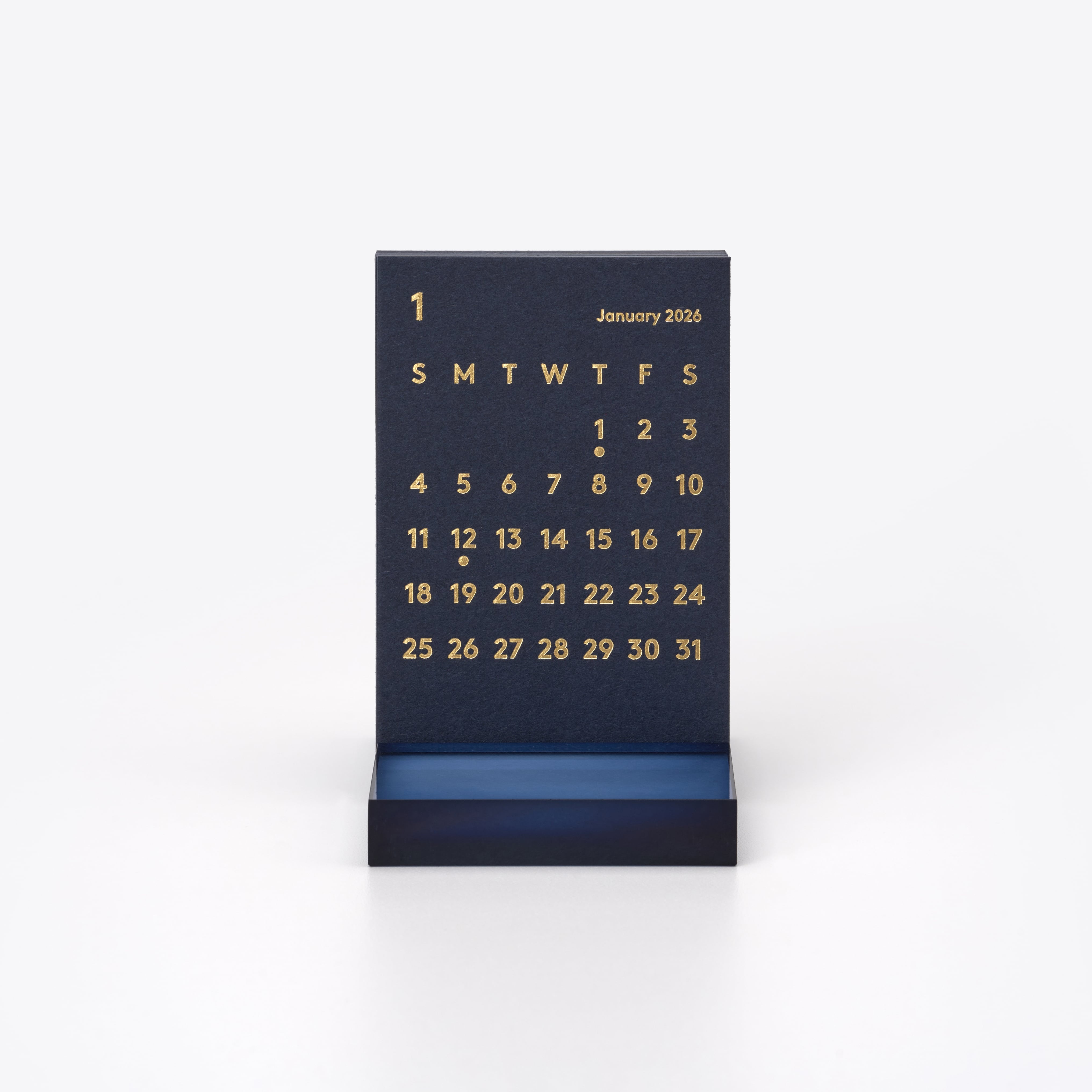 CLARA Desk Calendar 2026 Navy|卓上カレンダー