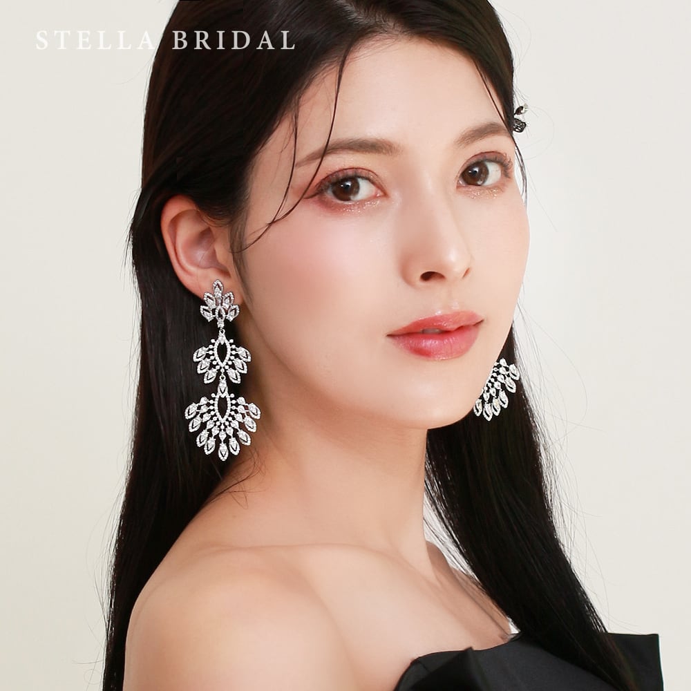 キュービックジルコニア ブライダルイヤリング&ピアス Themis テミス