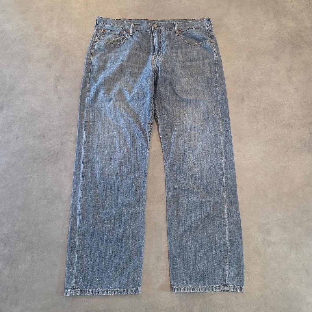 リーバイス569 Levis W36 ワイド バギー 青 古着 ヒゲ 22463