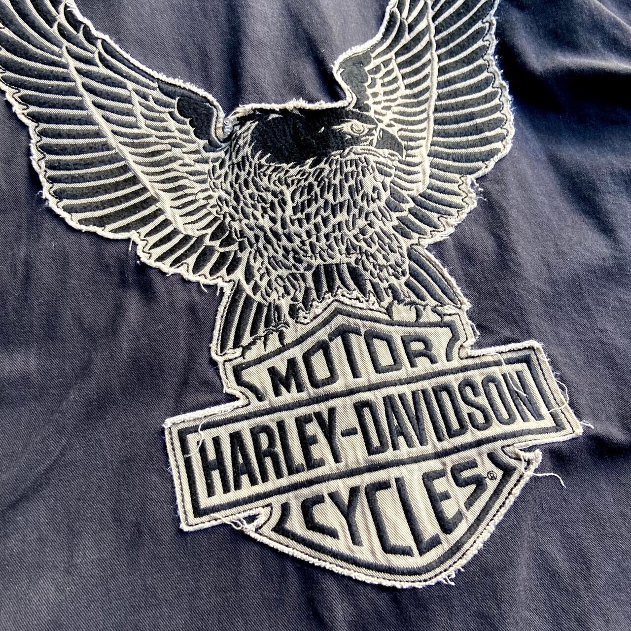 Harley Davidson ハーレーダビッドソン バックロゴ刺繍 ワッペン 半袖