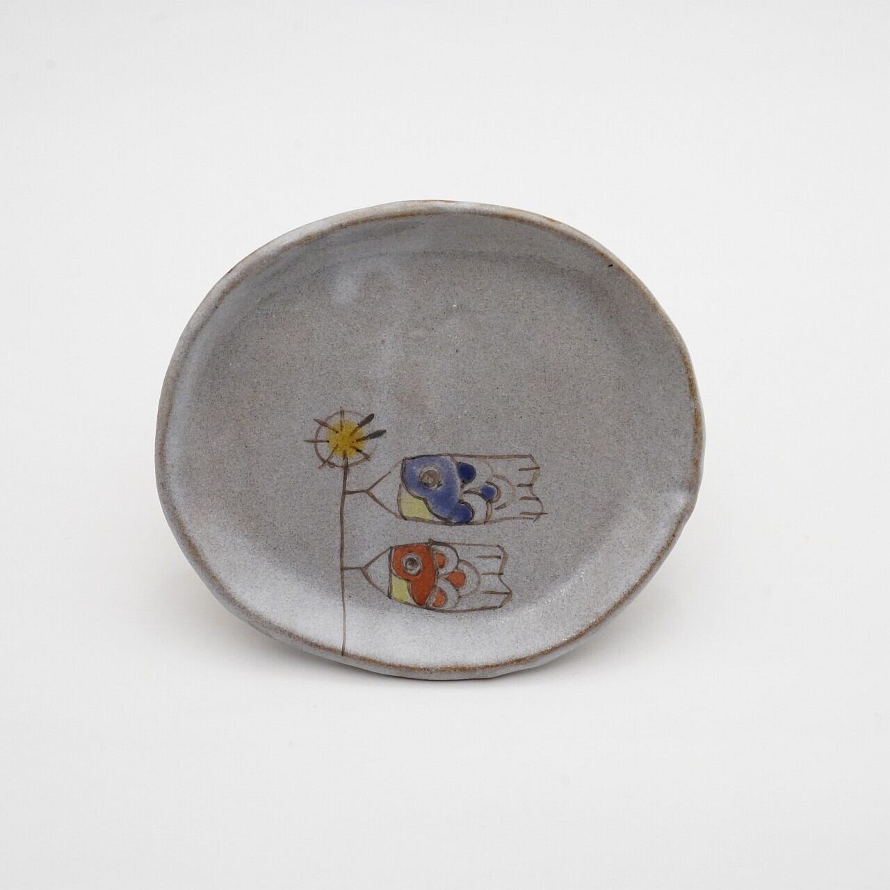 【陶彩工房Canoe】「鯉のぼり」楕円皿 50-B