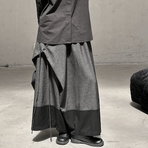 Patchwork Wide-Leg Pants【TR3201】