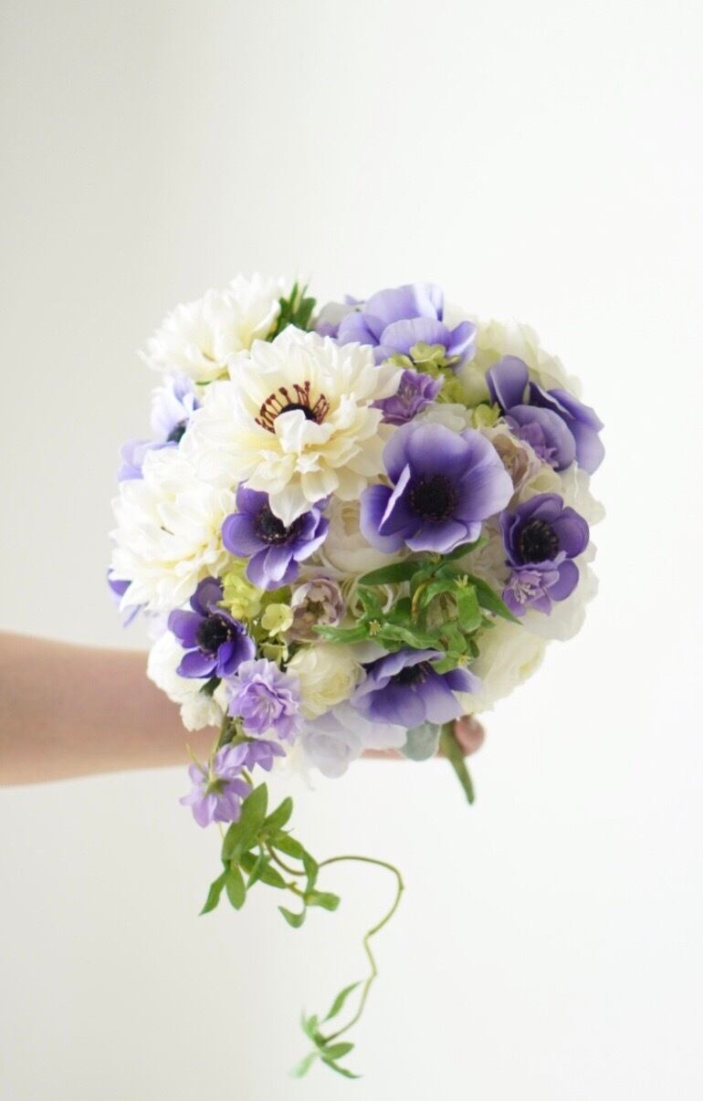 日本の職人技 アネモネティアドロップブーケ ウェディング