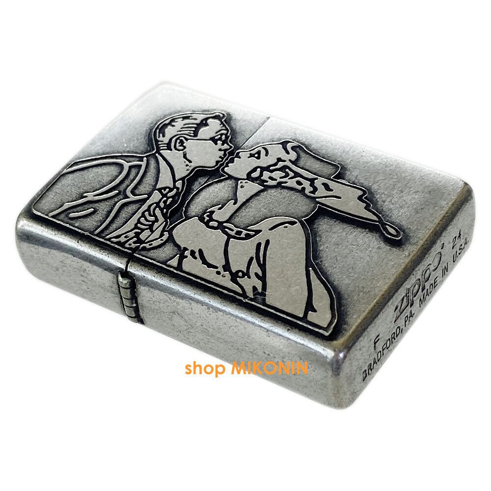 ZIPPO キス クラシックメタル SV クローム ユーズド仕上げ ウィンディ