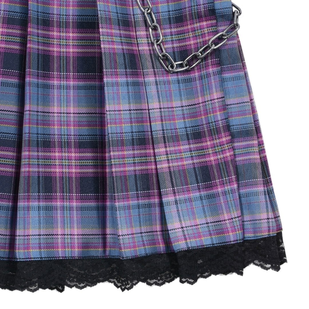 チェーン付き 肩ベルトチェックキャミワンピ | VOLCAN&APHRODITE