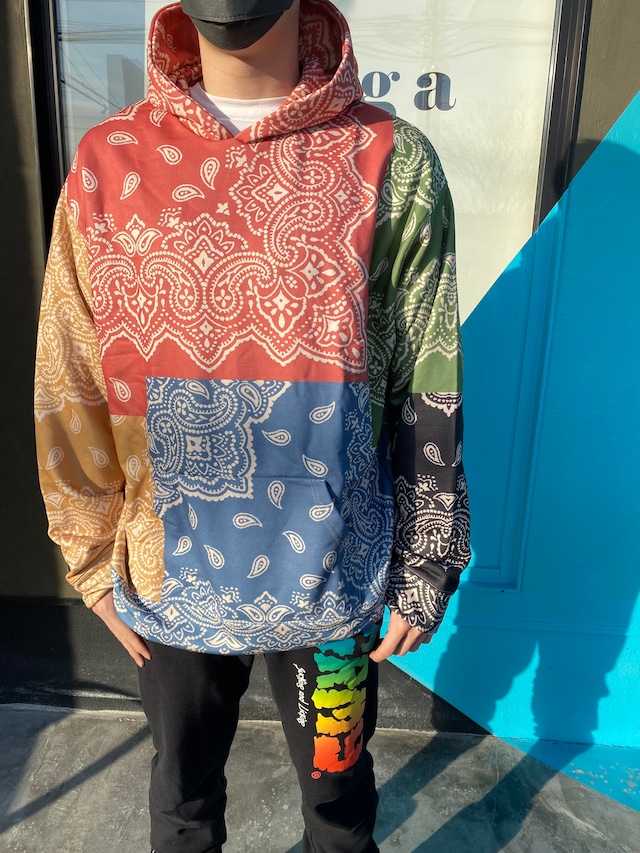 ＰＲＯＦＯＵＮＤ　MULTI BANDANA　HOODIE　ＸＸＬ