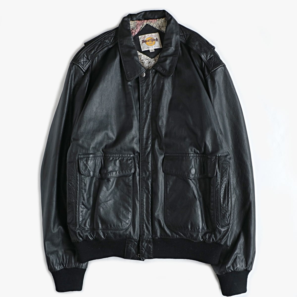 hard rock cafe ハードロックカフェ ”save the planet” A2 フライトジャケット 古着 used メンズ