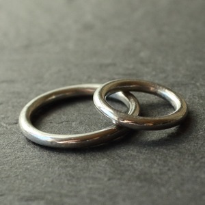 ◆錫 (スズ) × silver リング【Line Tin Ring 】