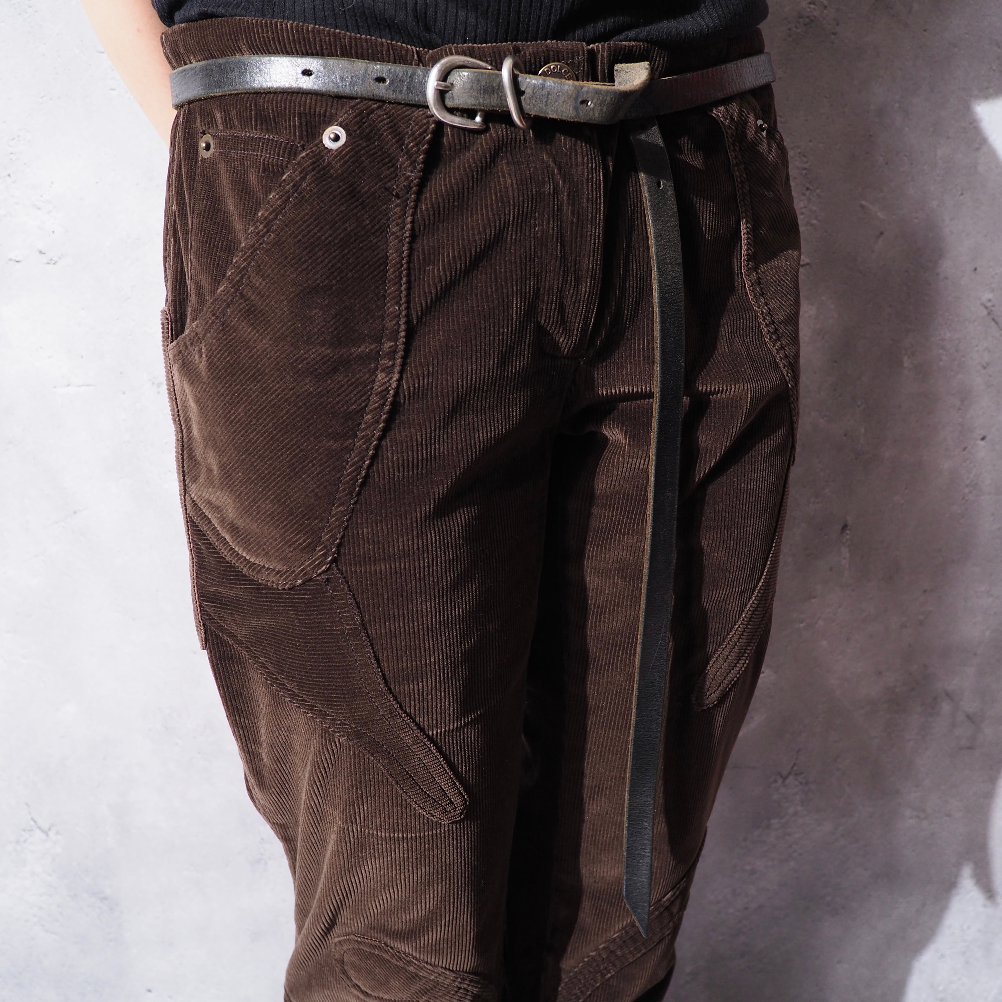 2002AW ” DOLCE&GABBANA ” Butterfly panel docking corduroy flare
