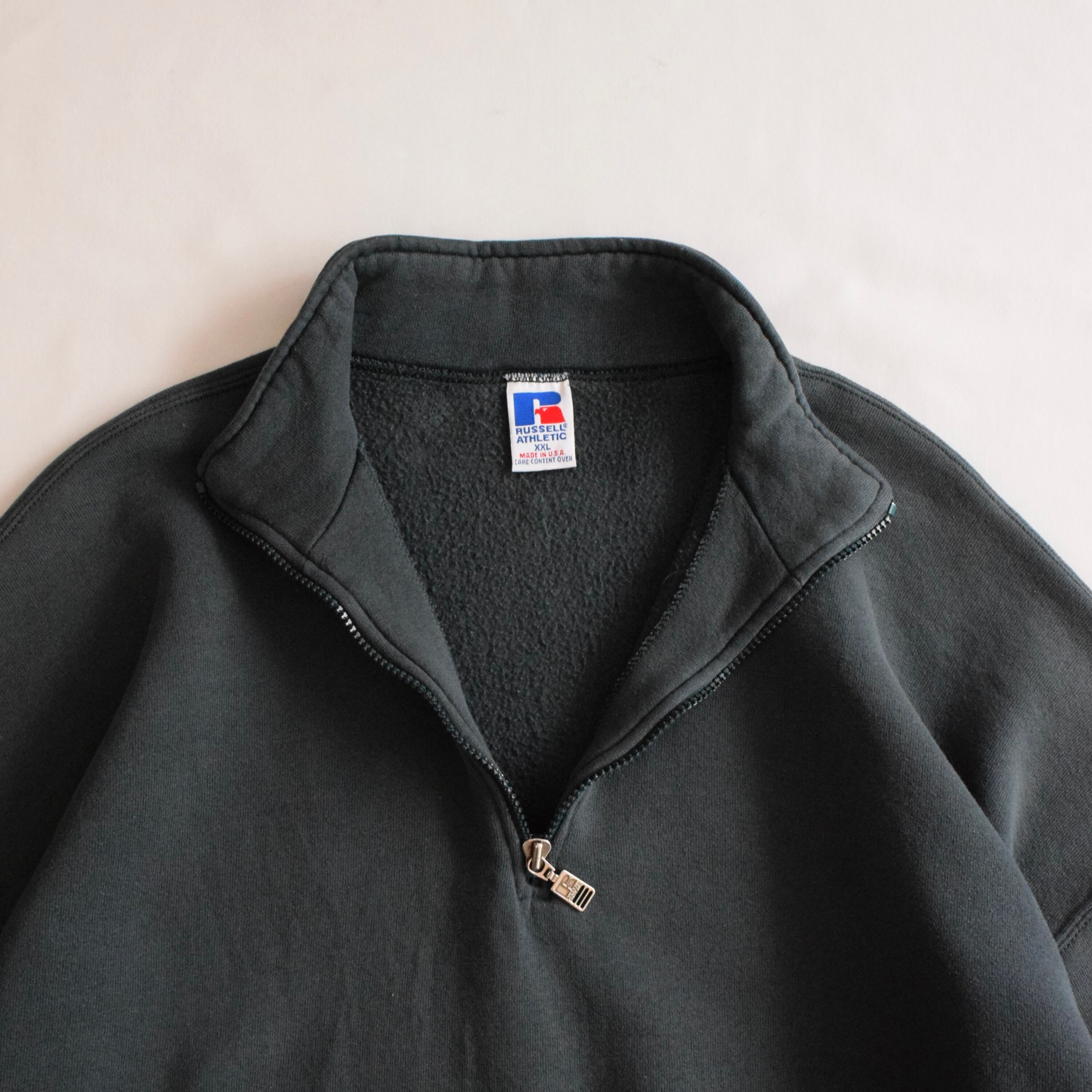 90's USA製 RUSSELL ATHLETIC ハーフジップスウェット メンズXXL