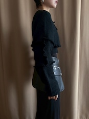 architected black frill remake knit-5140-1