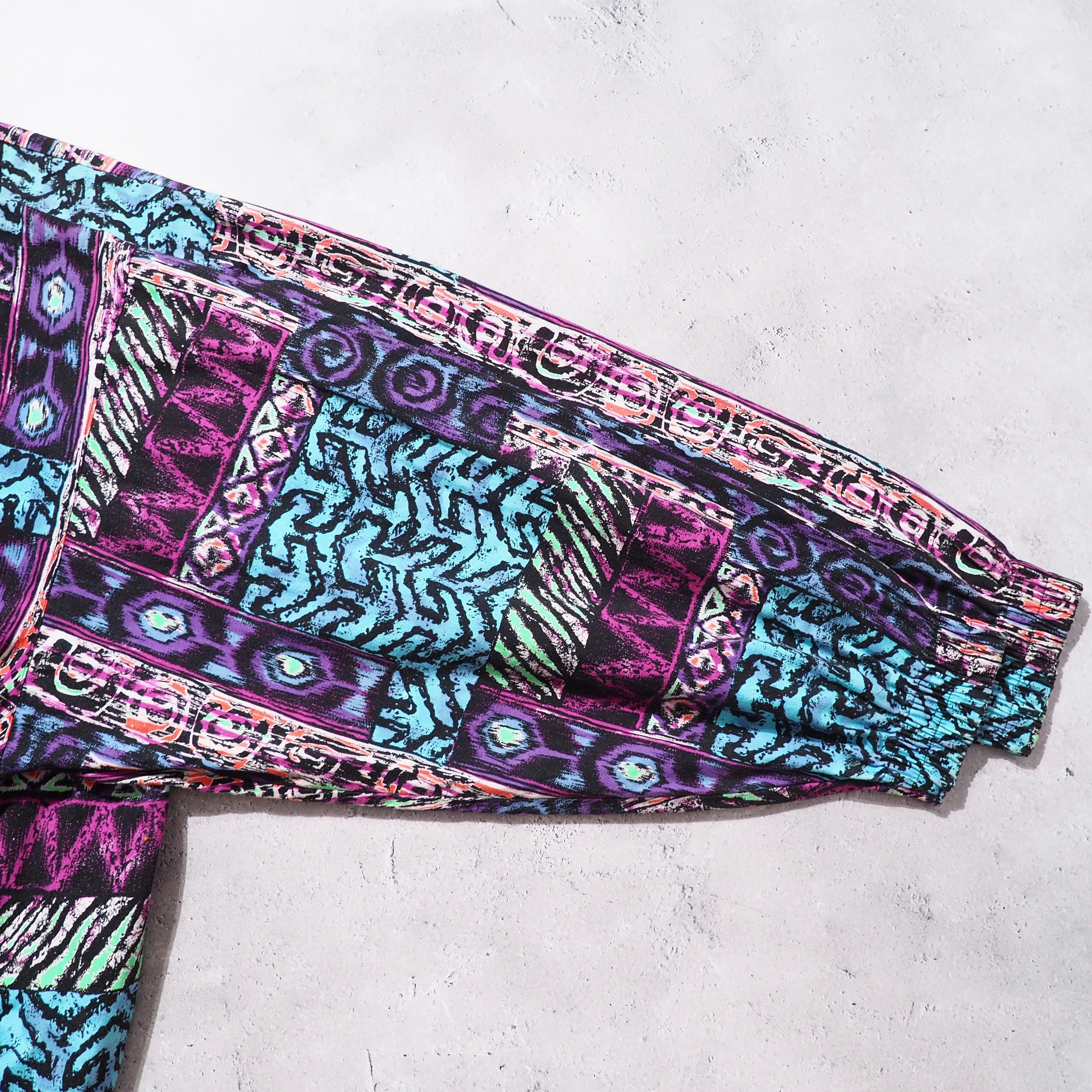 1980s Beautiful Psychedelic pattern vintage loose full zip Parker