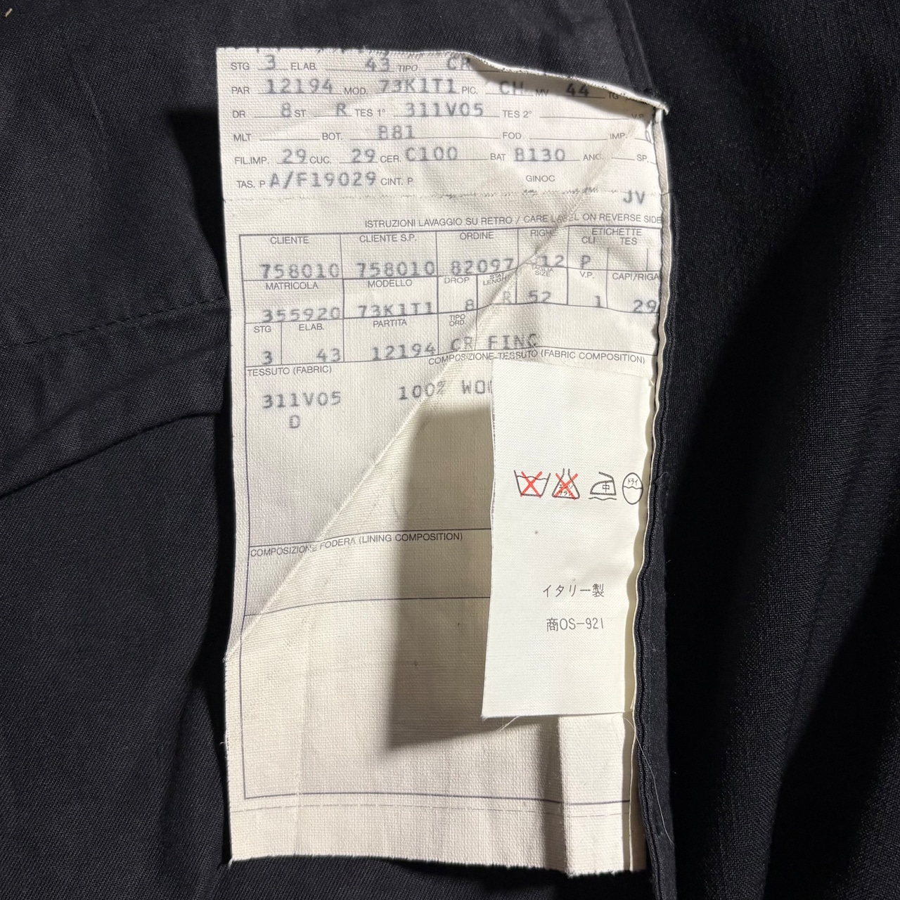 vintage GIANNI VERSACE black wool crepe slacks