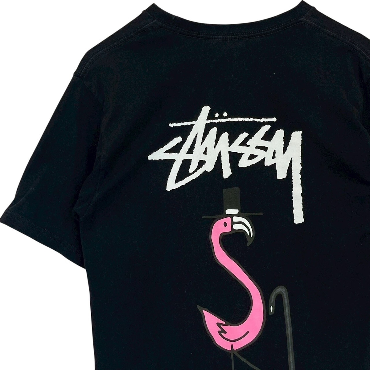 stussy ステューシー Tシャツ S バックロゴ プリントロゴ フラミンゴ 