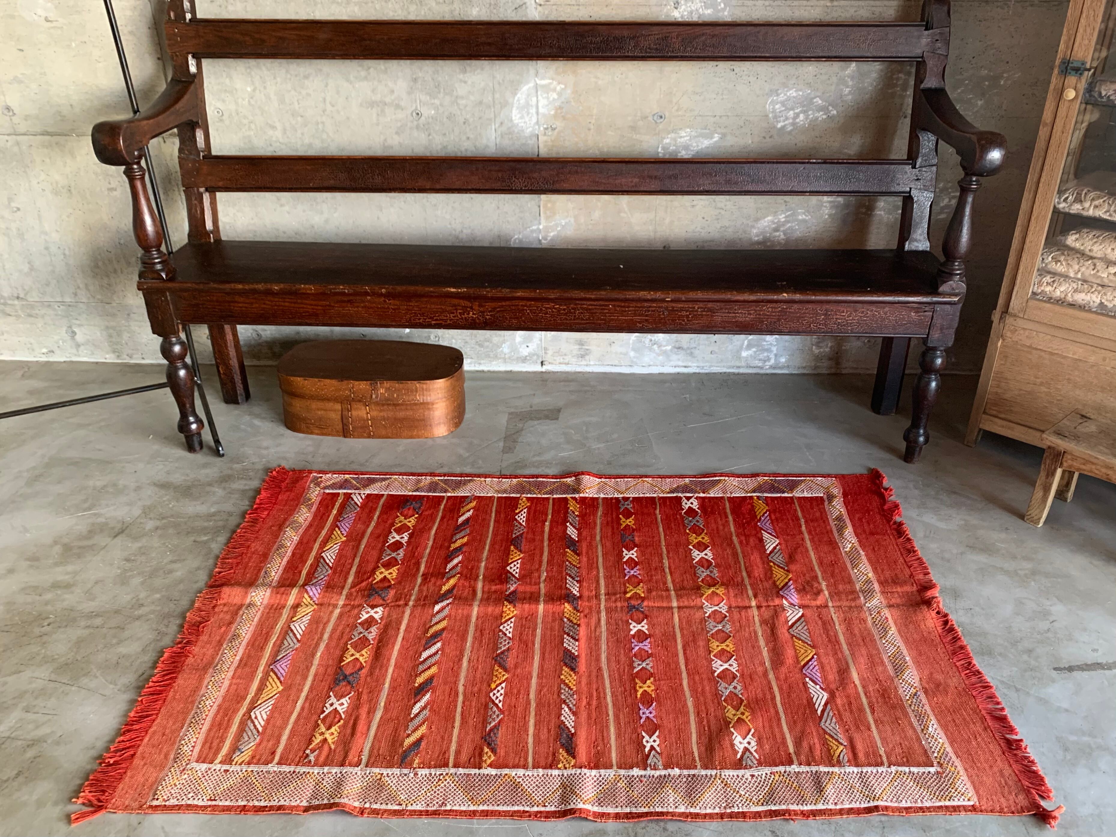 インドキリム ウール 手織り 166×88cm