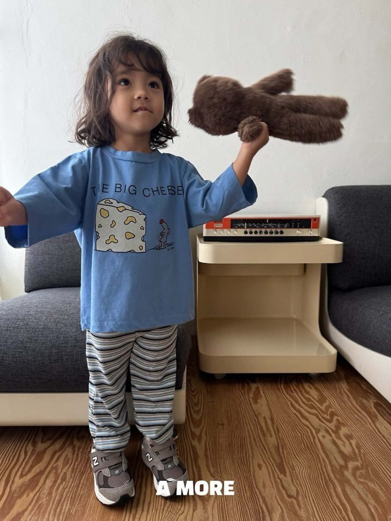 【取寄】A MORE ビックチーズTシャツ|秋服|韓国子供服|26/AT