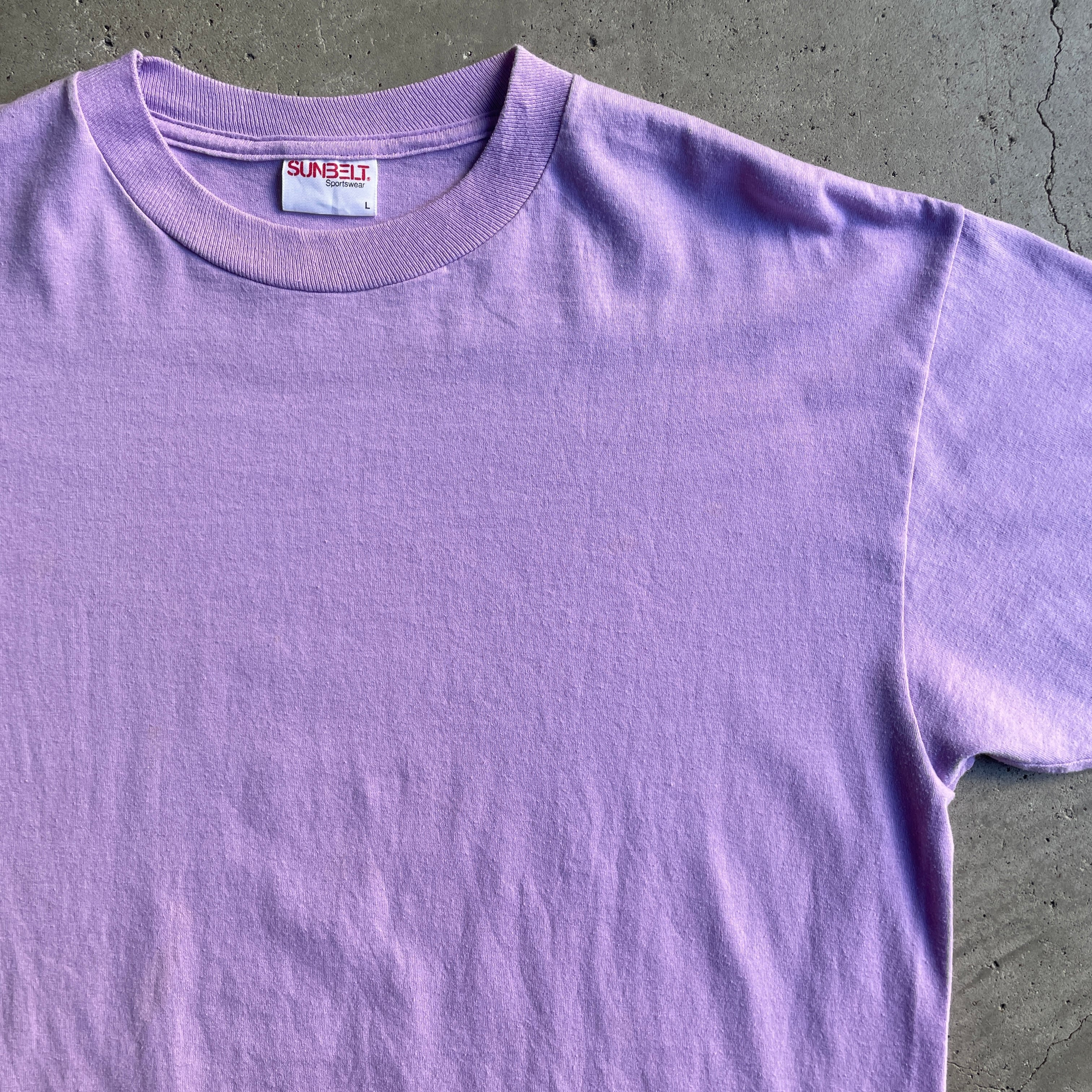 90年代 USA製 SUNBELT 袖シングルステッチ 無地 ブランクTシャツ