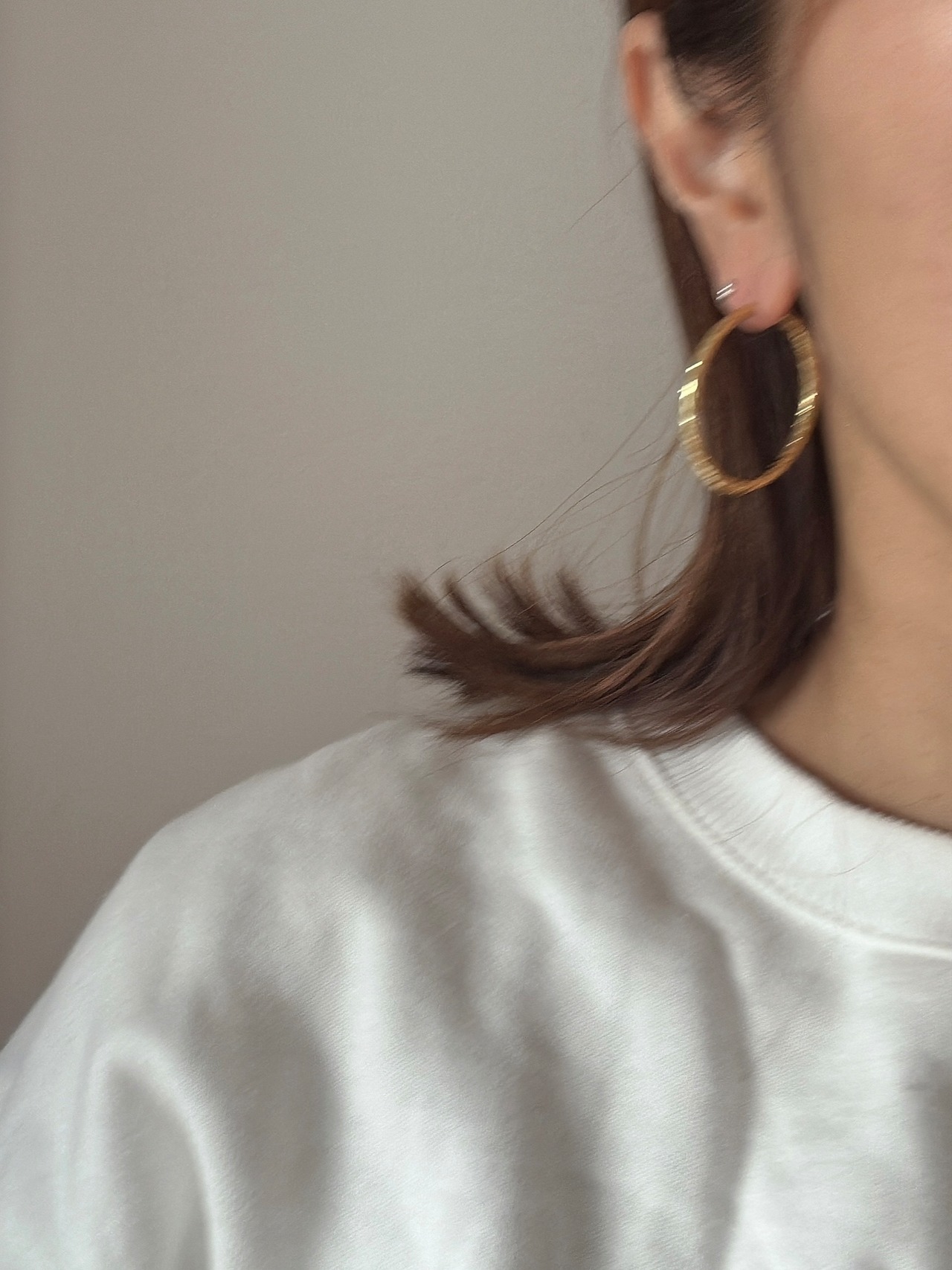 ハンマードフープピアス