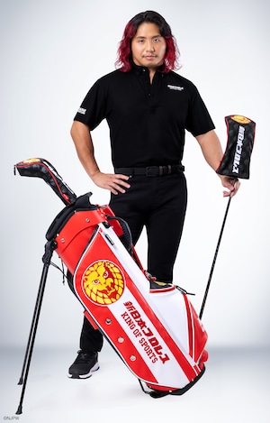⛳予約受付中⛳【初回150本限定】新日本プロレス キャディバッグ<スタンドタイプ>　限定特典→ ストレートタイプヘッドカバー（ドライバー用）付き