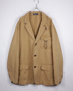 【Caka act2】"Polo by Ralph Lauren" Pocket Gimmick Loose Duck Coverall Jacket