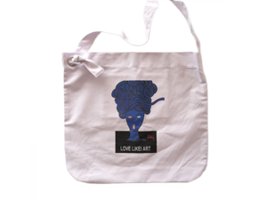 LOVE LIKEI ART BIG ワンショルダーBAG.  DANA（裏面likeiによるPaint）