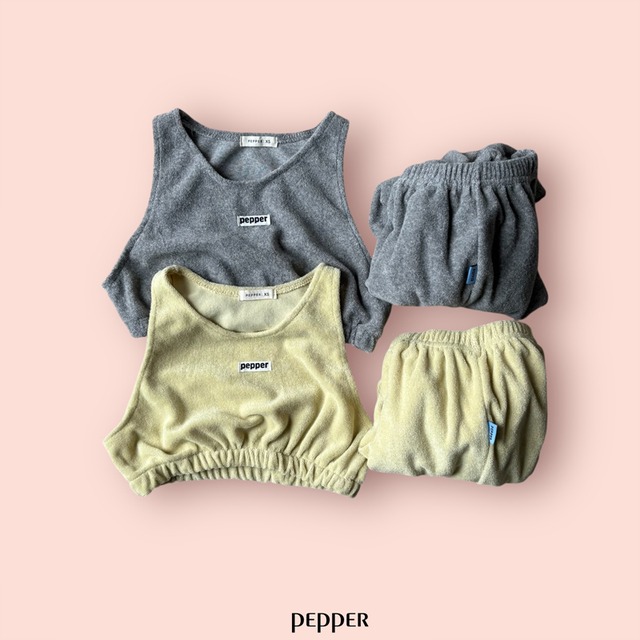 【取寄】pepper｜pepper terry vest｜ペッパーテリーべスト｜XS-XL｜kids｜26 spring