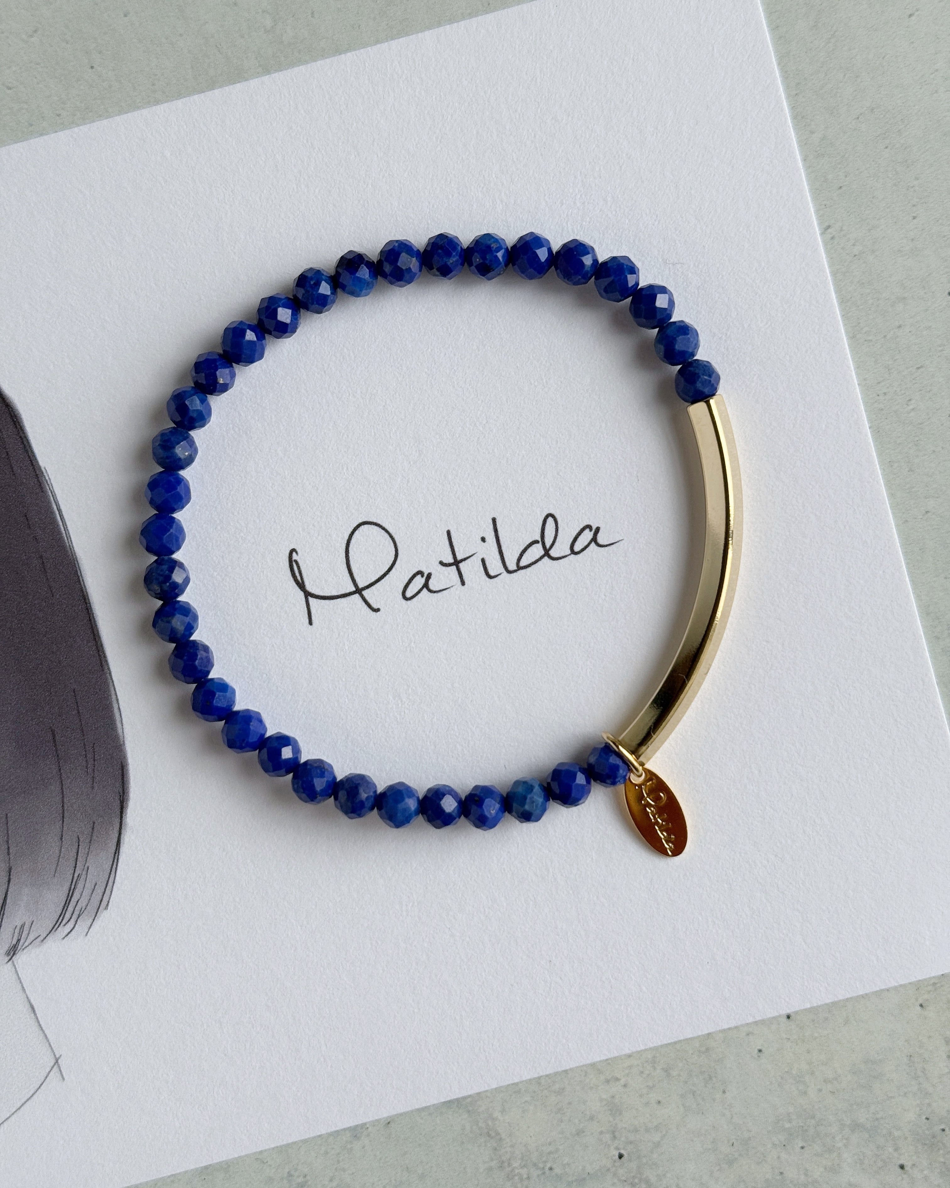 Tube & stone bracelet(ラピスラズリ)