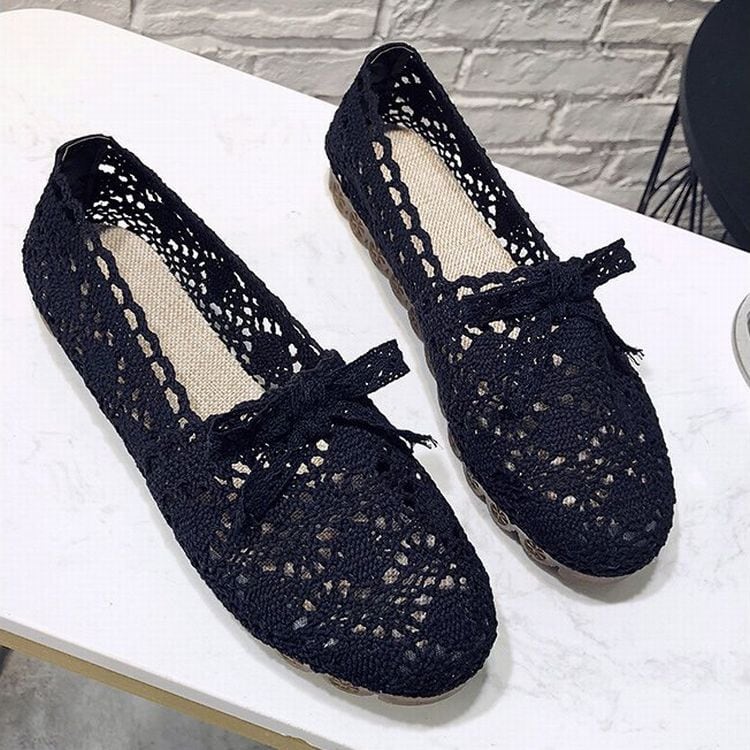 パンプス メッシュ フラットシューズ ぺたんこ 韓国ファッション