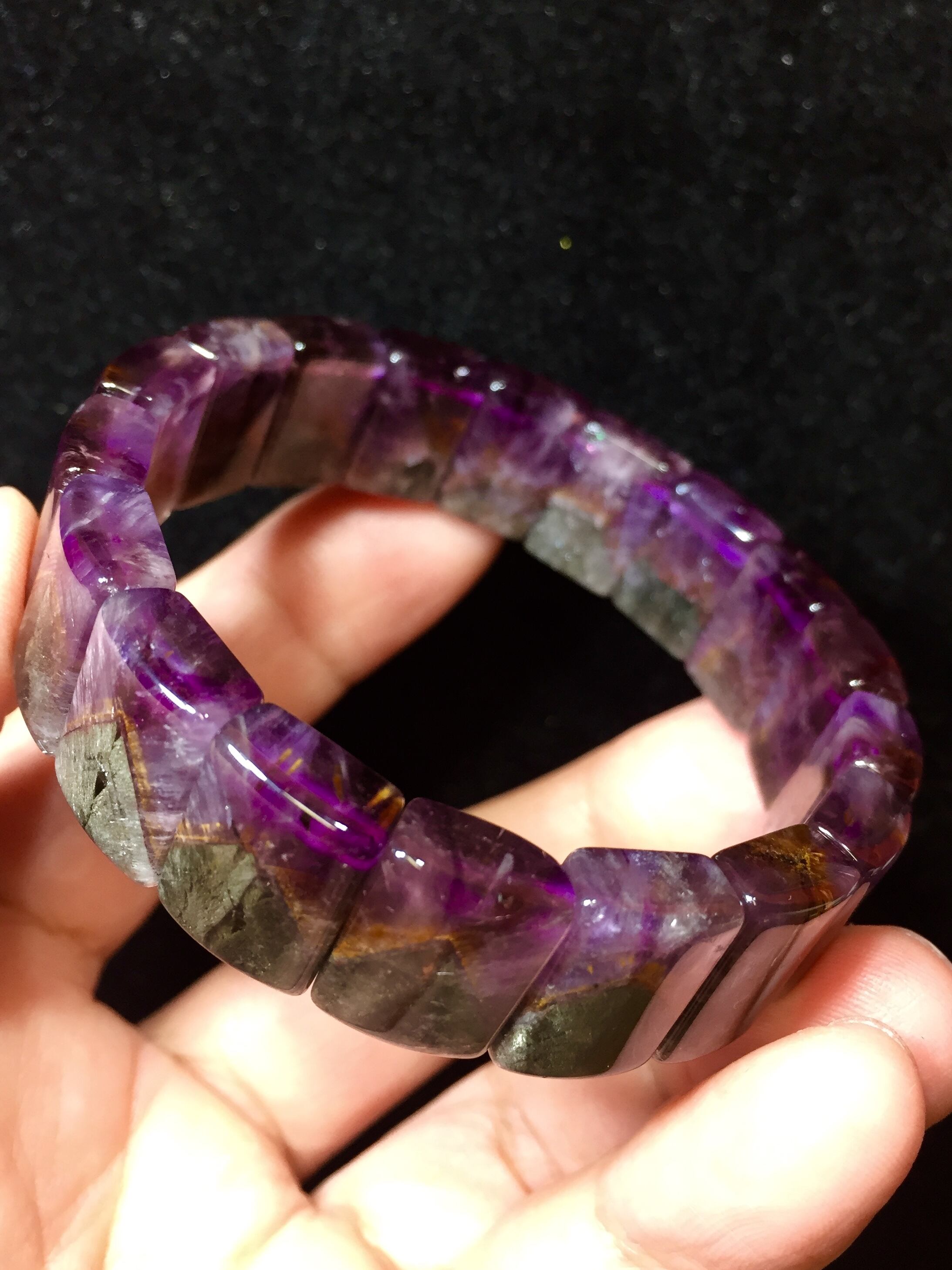 15) スーパー・レインボー・アメジスト・バングル