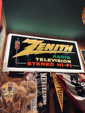 1960s ゼニス ヴィンテージ 電飾看板 ZENITH “RADIO TELEVISION STEREO HI-FI” Lighted Advertising Sign S-27