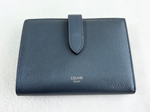 CELINE Medium strap leather wallet MADE IN ITALY