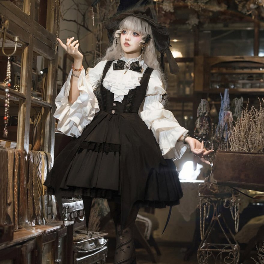 ゴスロリ セットアップ 姫袖×JSK ダークファッション向け｜WithU