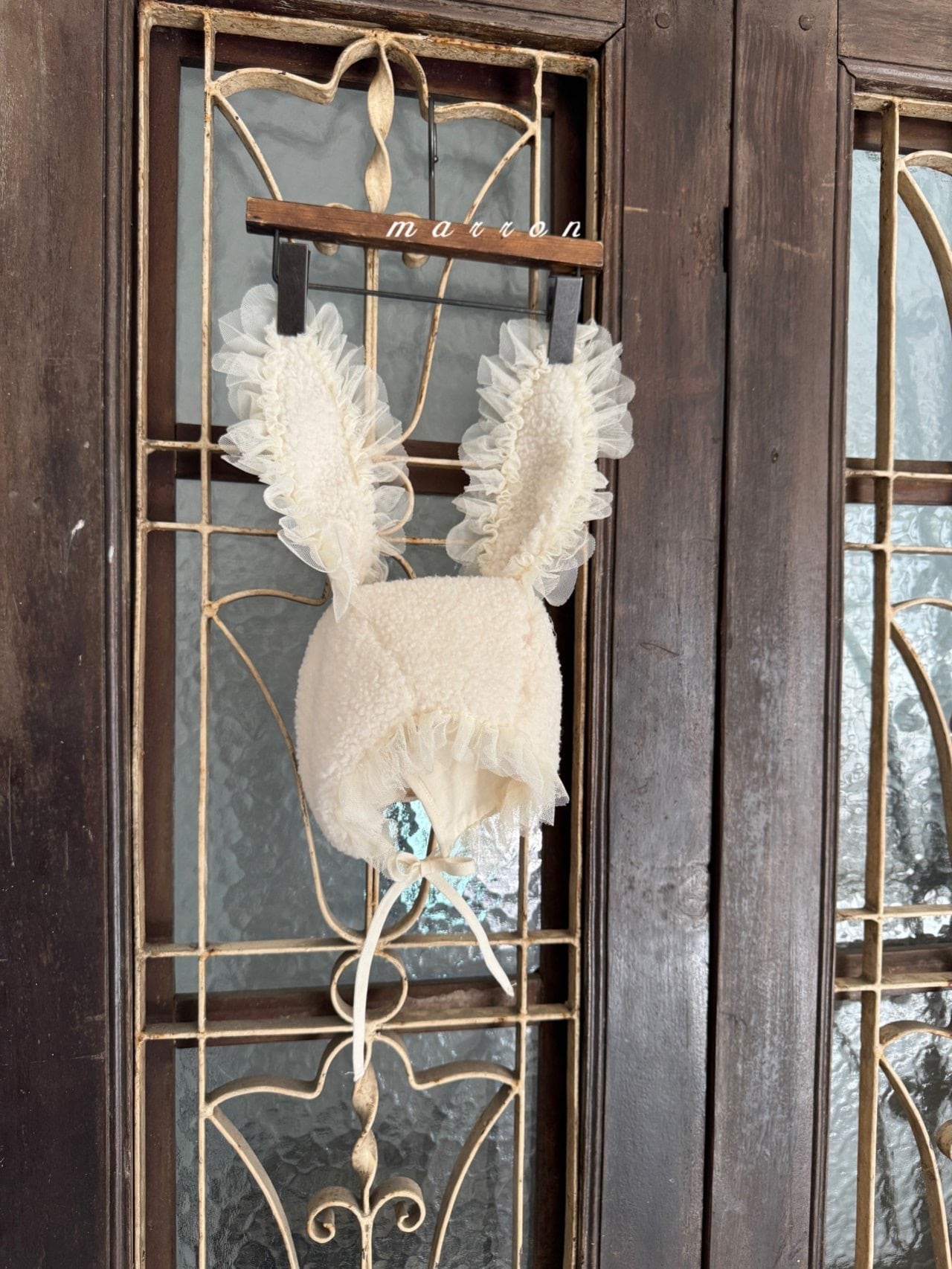 【即納】Mモコモコウサギミミボンネット