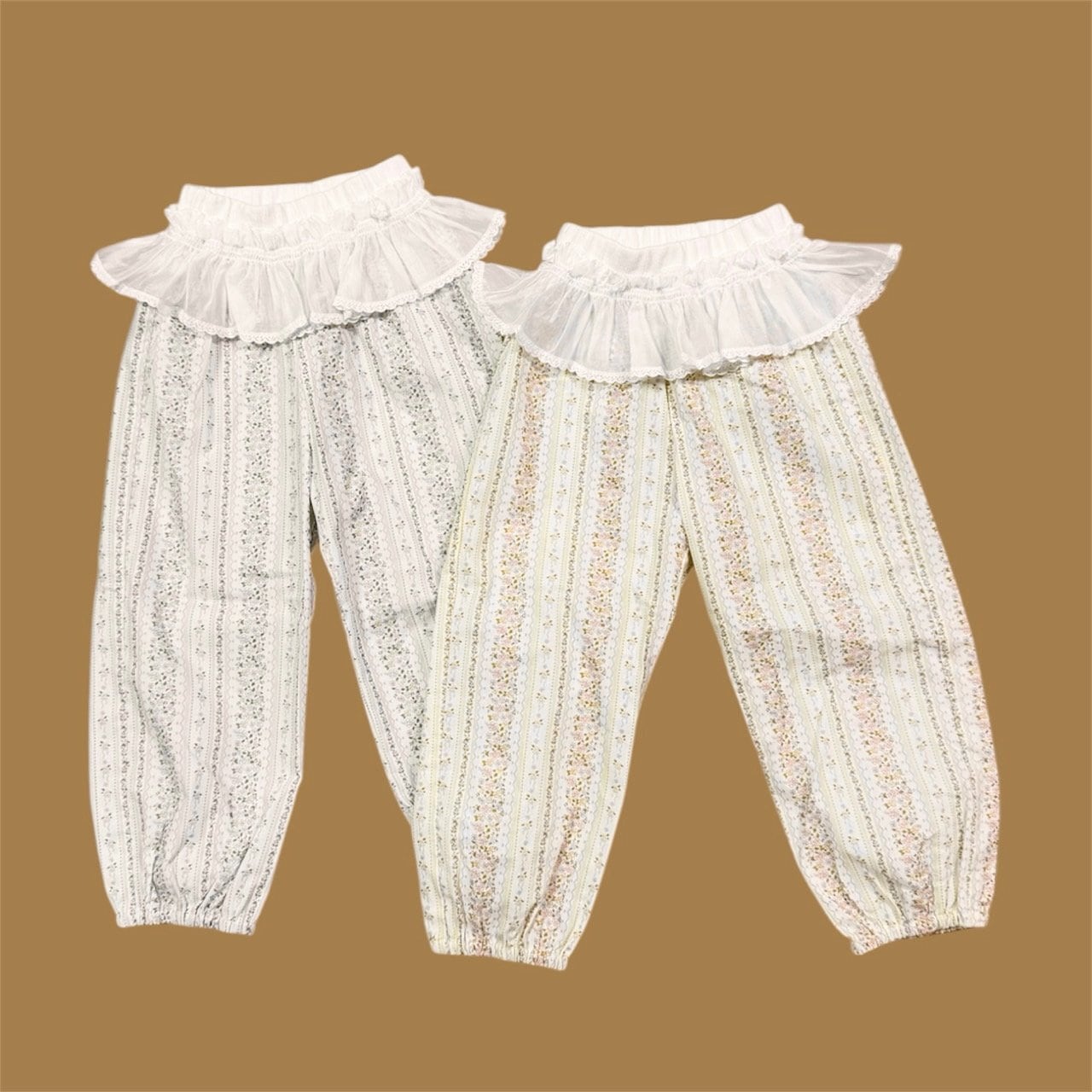 «予約»«mumu&baba»«ジュニアサイズあり» フラワージョガーパンツ 2colors