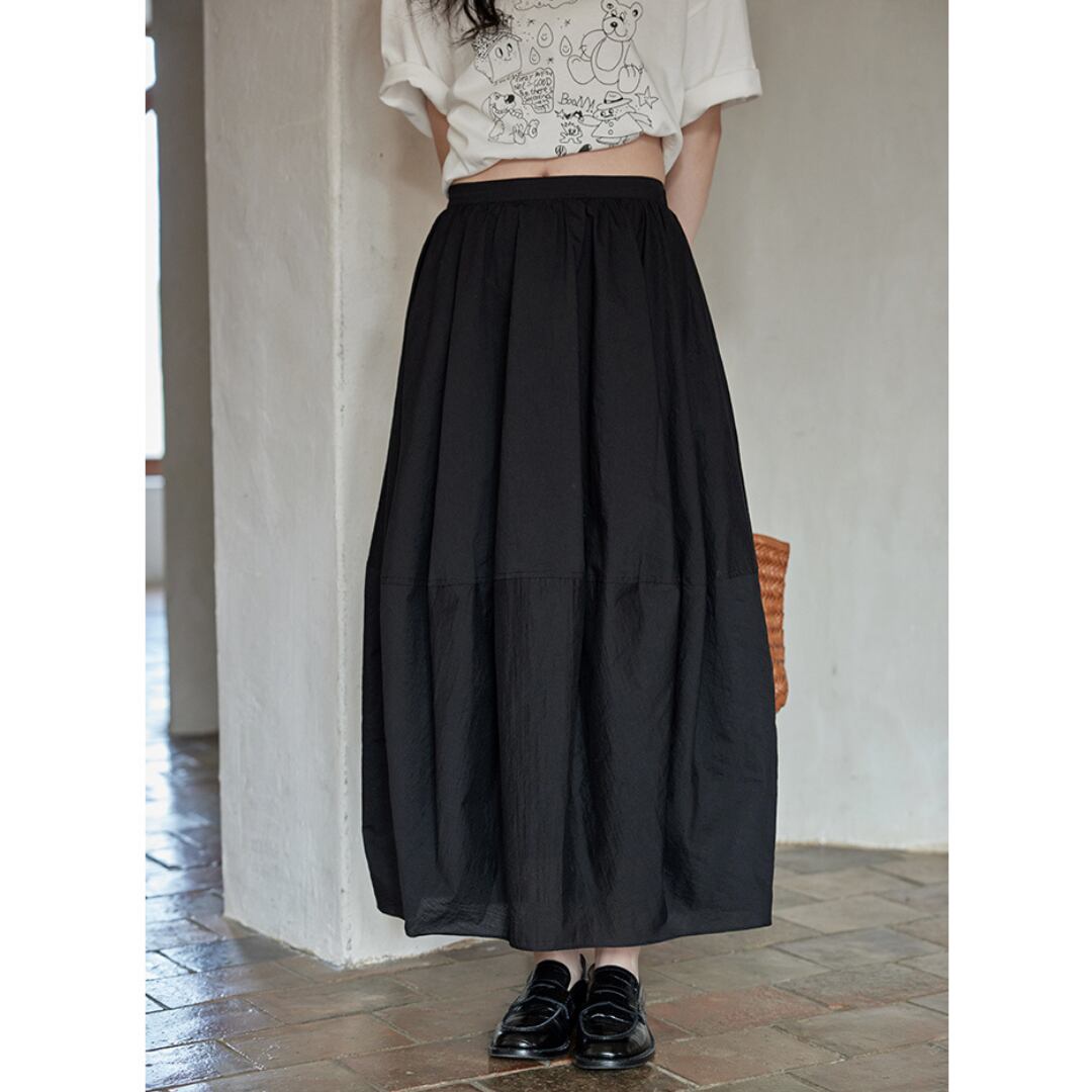 small high waist black skirt