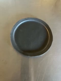 馬場勝文 黒釉リム細20㎝皿