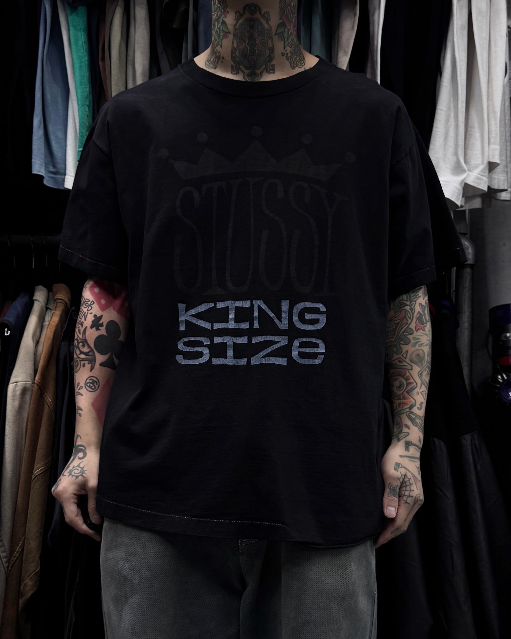 80's~90's old stussy KING SIZE Design Tee “黒タグ” 【高円寺本店